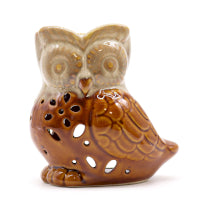 Classic Rustic Oil Burner - Owl Side-on