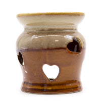 Classic Rustic Oil Burner - Heart Cut-out