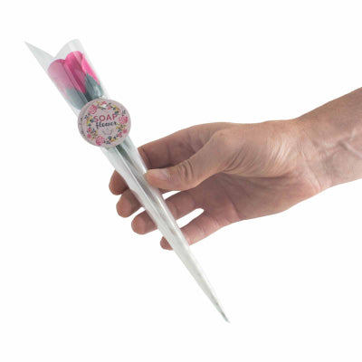 Soap Flower Gift Bouquet - 13 Cream Roses - Heart